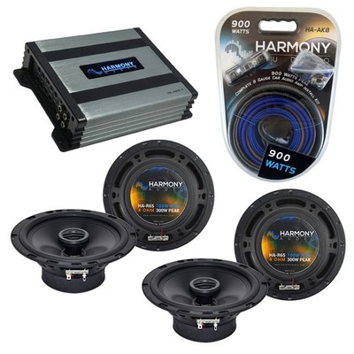 Mercedes SLK-230/ 320 98-04 OEM Speaker Upgrade Harmony (2) R65 & HA-A400.4 Amp