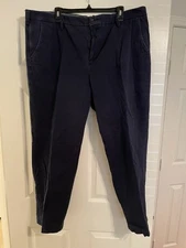 Dockers Mens Big & Tall Navy Blue Workday Khaki Smart 360 Flex Pants 44 x 30