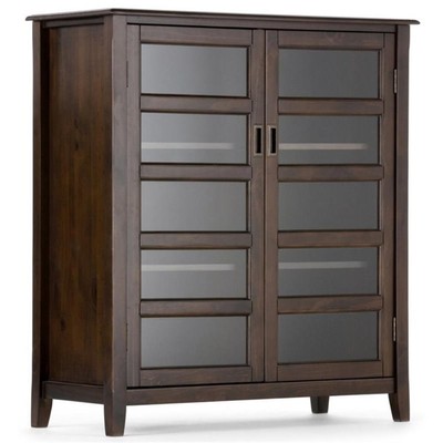 Pemberly Row Wood 40'' Transitional Medium Cabinet in Mahogany Brown