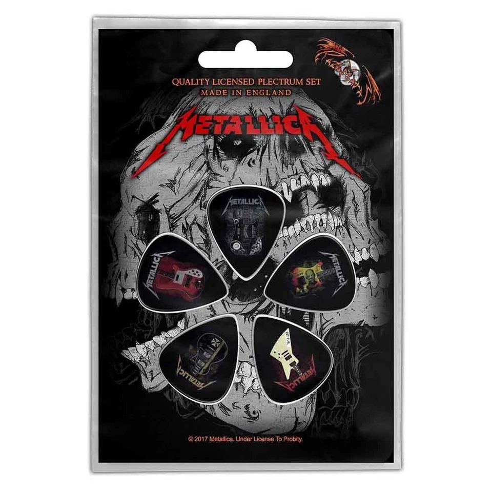 100% OFFICIAL MERCHANDISE Metallica Plectrum Pack of 5 *Official*