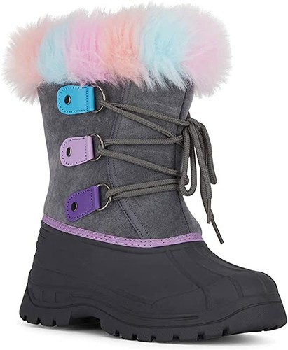 AQUAKIX Kinder Kleinkind und Jugend Schneestiefel mit Sherpa Futter Isolierung - Bild 7 von 82