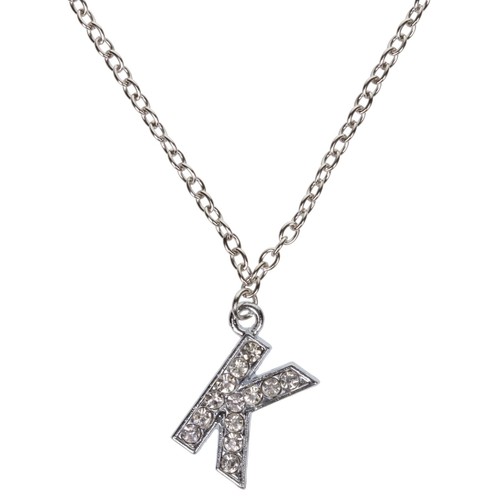 Collar Letra Inicial Color Plata Colgante Cristal Alfabeto Personalizado A-Z - Imagen 29 de 56