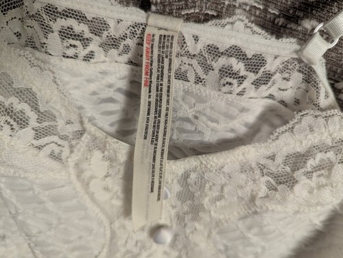 Free People Lacy Seamless Bralette Women's Medium Button Accents Boho - Picture 6 of 6
