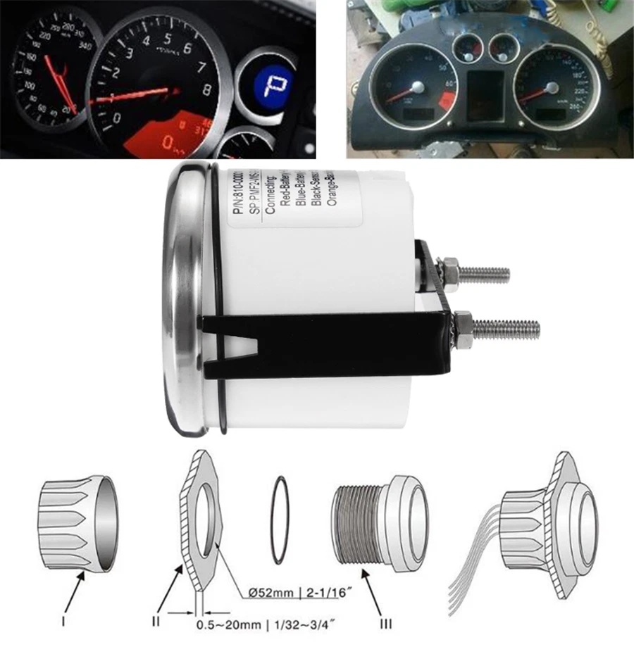 Датчик уровня топлива для автомобиля и лодки морского топливного бака 12/24 В 52 мм 240-33 Ом - Изображение 2 из 4