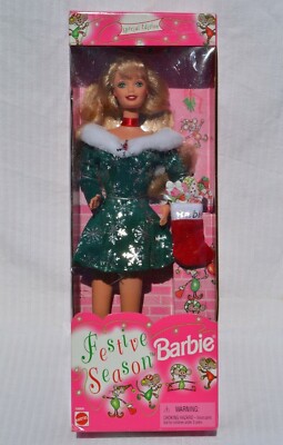 MATTEL - Barbie 人形　Limited Edition Xmas Mattel 1997 Festive Season Barbie Christmas Special Edition