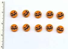 LEGO x 10 Tile, Round 2 x 2 with Bottom Stud Holder with Pumpkin Jack O' Lantern