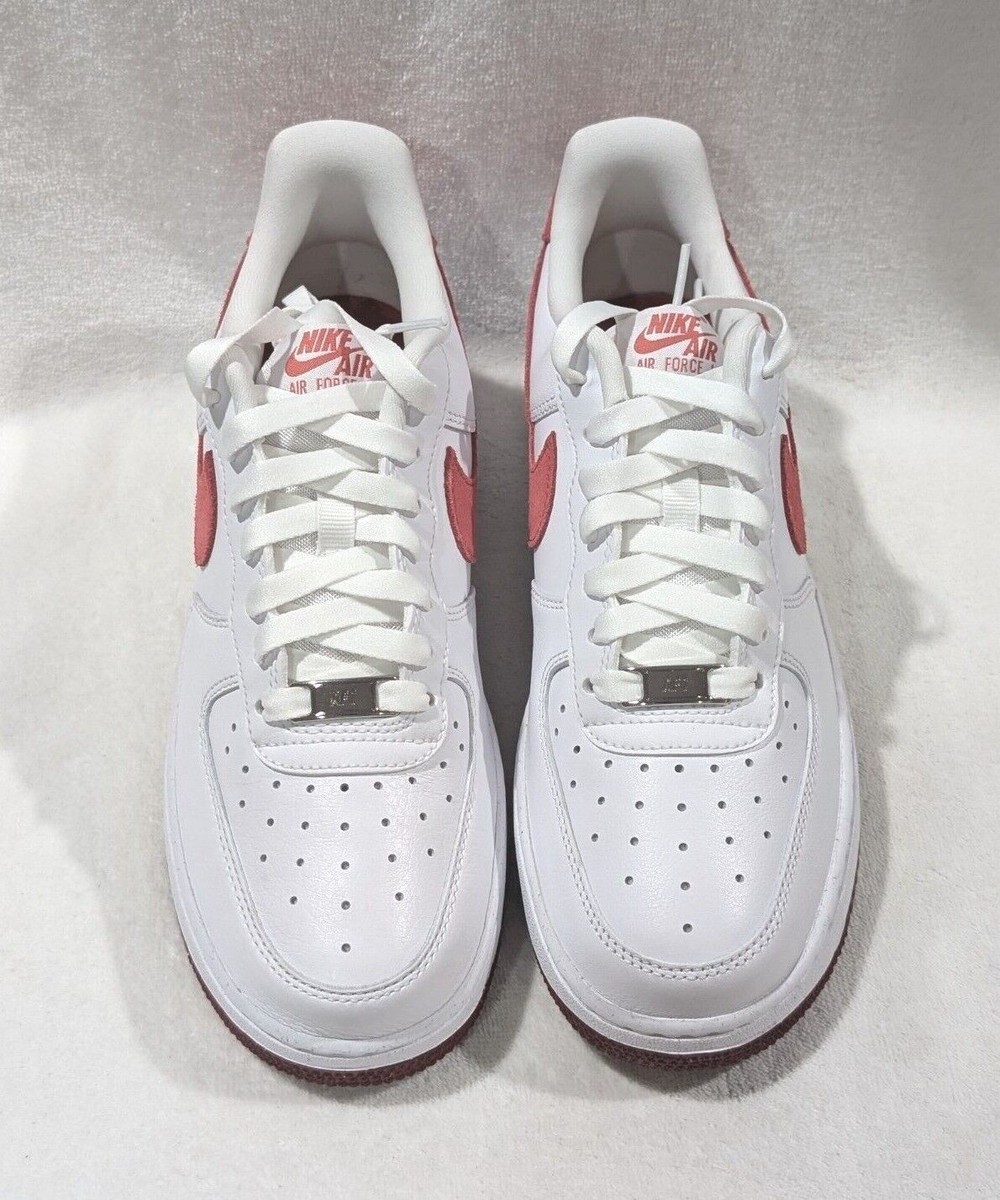 Nike Air Force 1 '07 White/Adobe/Red AF1 Women's Sneakers