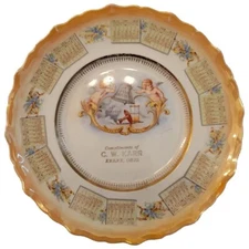 1910 Calendar Advertising Plate C.W. Karr, Keene Ohio 8.5"