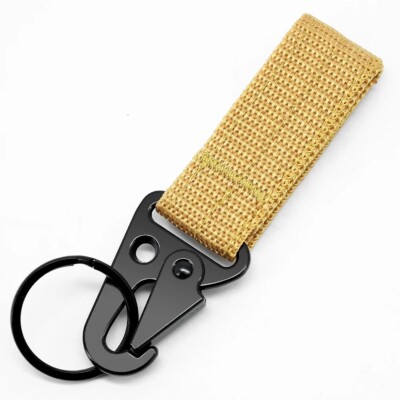 Tactical Keychain Clips with D-Ring Buckle for Backpack Belt and Gear Attachment