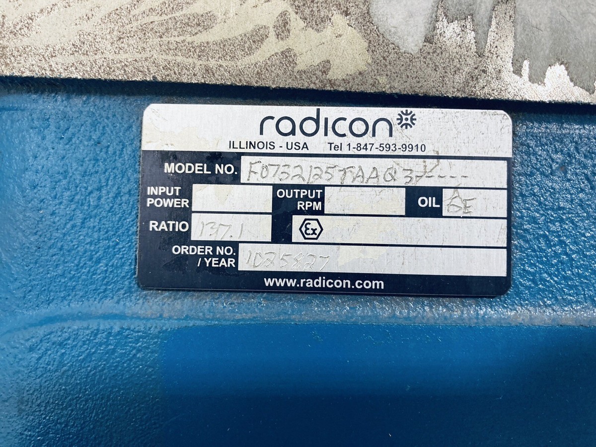 NEW RADICON F0732125TAAQ3 SPEED REDUCER GEARBOX 137.1:1