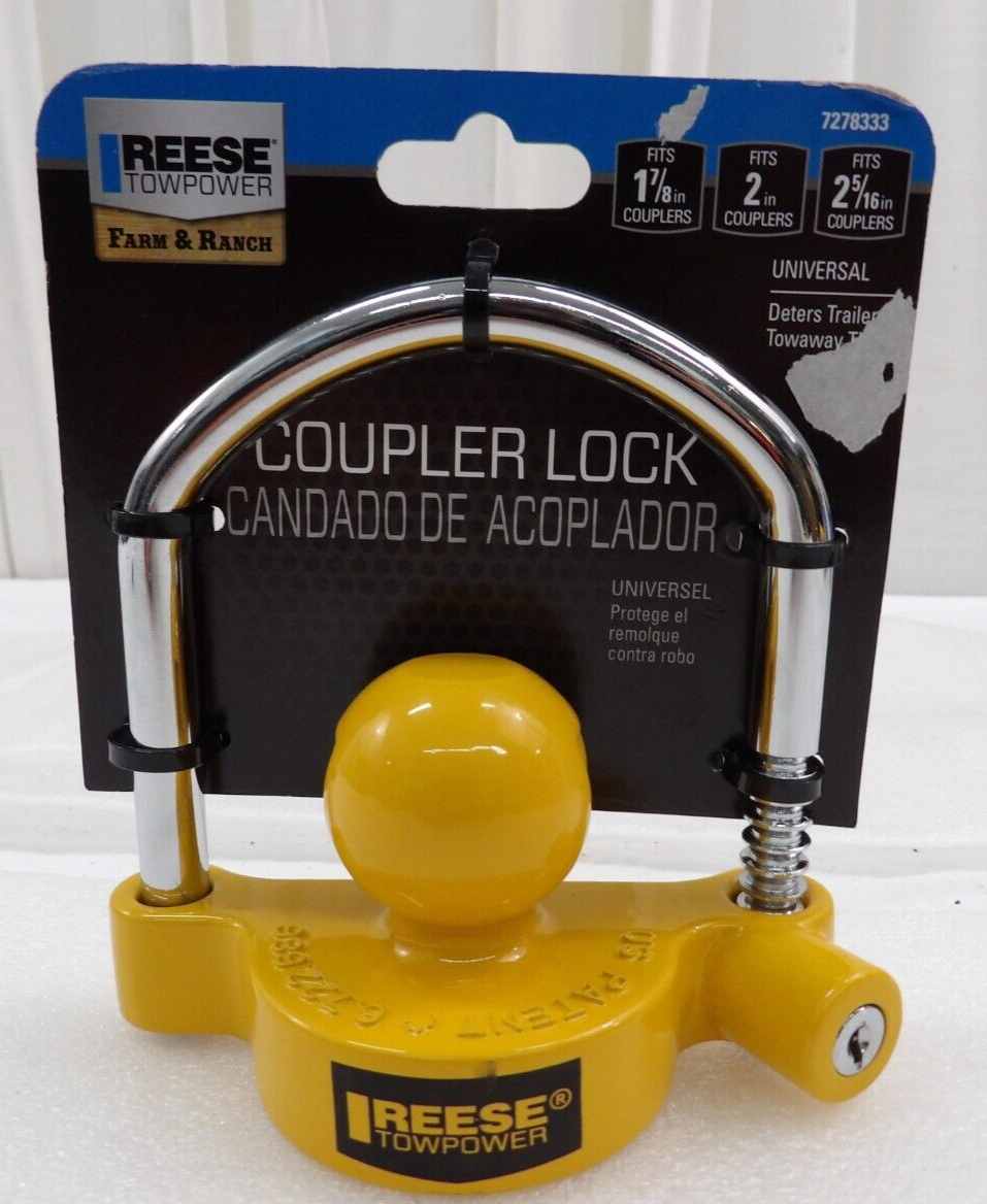 Reese Towpower 7278333 Universal Coupler Lock Adjustable Storage 