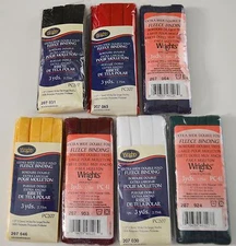 Wrights - Fleece Binding Tape - Double-fold 1/2"w x 3yd - 9 different colors!
