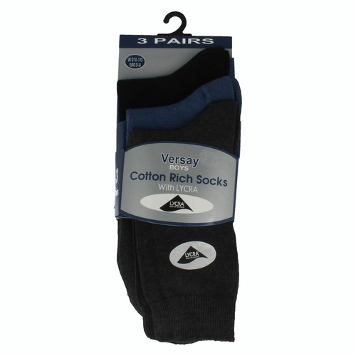 Boys Versay Cotton Rich School Socks VSB218 - Picture 16 of 17