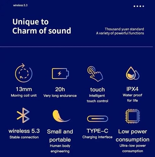 Air7 Mini TWS 5.3 Écouteurs Sans Fil Antibruit Intra-auriculaire Casque HiFi Stéréo - Photo 6 sur 9