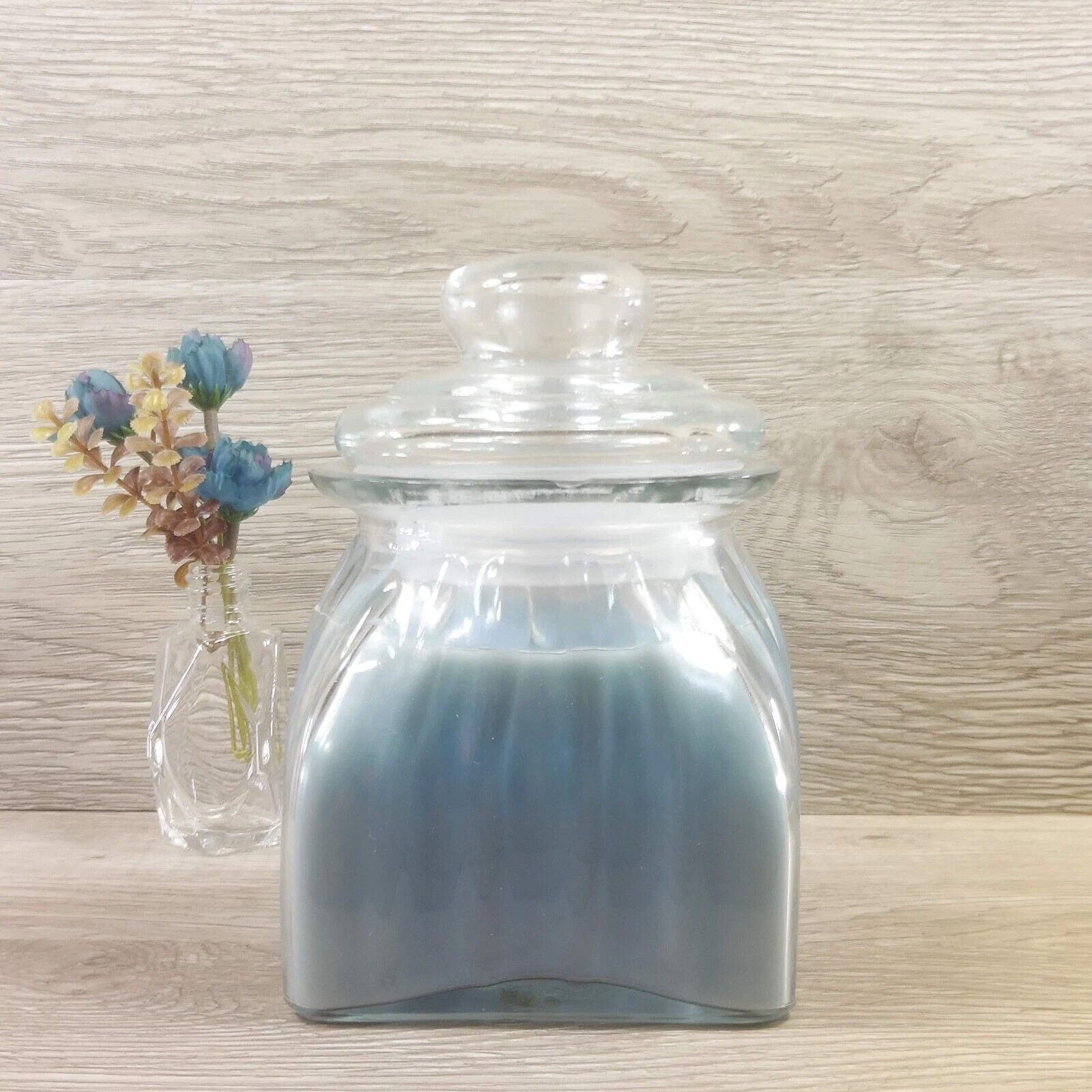 Light Blue Glass Jar Container Candle Home Décor Fragrance Bluish 4x6
Opens in a new window or tab