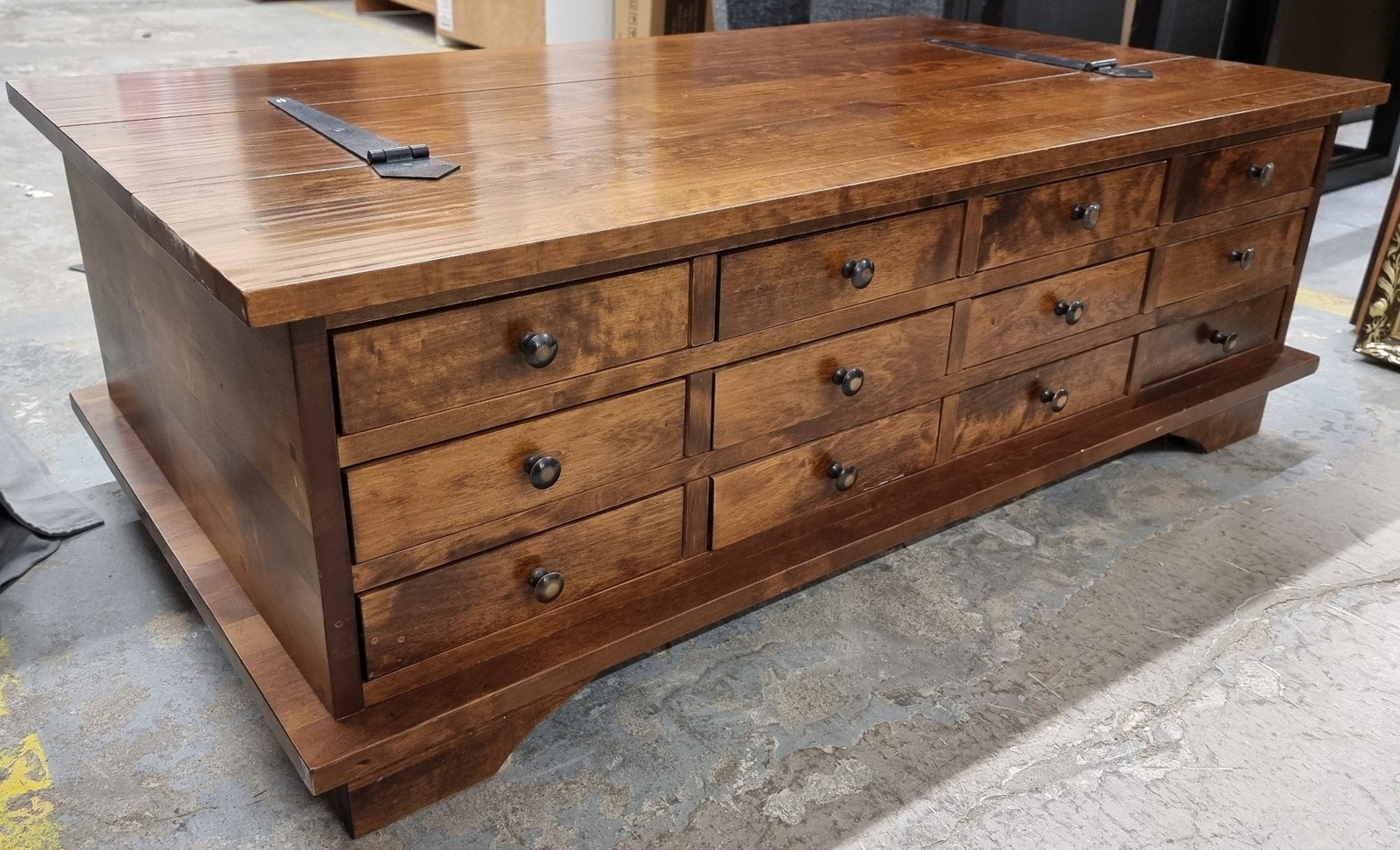 Laura Ashley Garrat 12 Drawer Coffee Table/Trunk in Chestnut Colour