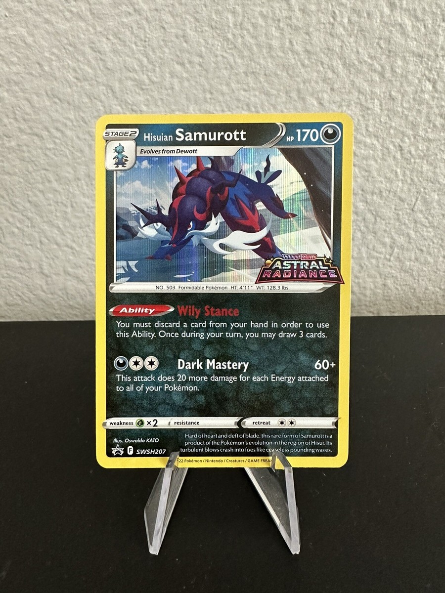 Pokemon Card HISUIAN SAMUROTT Holo Rare 100/189 ASTRAL RADIANCE