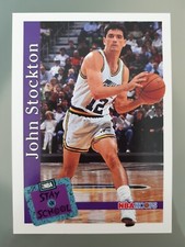 1992-93 NBA Hoops John Stockton #486 Stay In School Basketball Lesen!