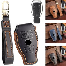 Leather Remote Car Key Cover Fob Keychain For Mercedes-benz E Gla Glc Gle C B Us Leather Remote Car Key Cover Fob Keychain For Mercedes-benz E Gla Glc Gle C B Us