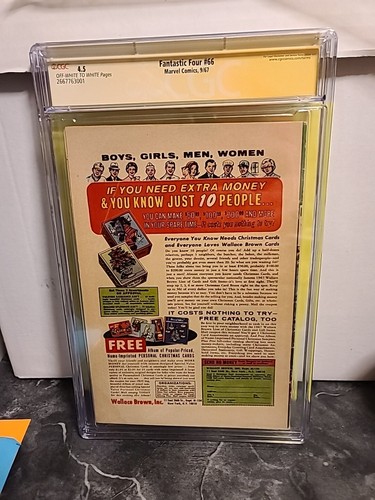 Marvel Comics FANTASTIC FOUR # 66 (1967) CGC 4.5 Lee Kirby signiert von Jim Starlin - Bild 4 von 6