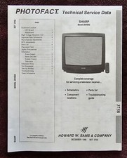 Sams Photofact 3758 Service Manual for Sharp 25HS60