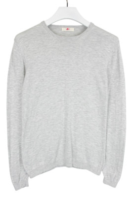 Suistudio Ethan Sweater Womens XL Gray Silk Blend Stretch Long Sleeve