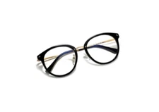 Looking Forward Black Frame Round Blue Light Blocking Glasses Computer Eyewear 