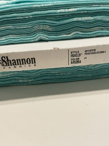 Tessuto doppia garza cotone tarassaco blu BTHY 18" x 52" tessuti Shannon nuovo - Foto 3 di 5