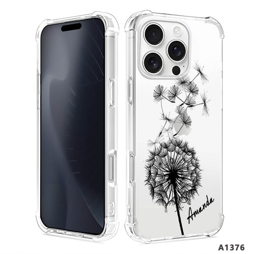 For iPhone 16e 16 Pro Max 15 14 13 12 11 Silicone Case Personalised Flower Cover - Picture 17 of 88