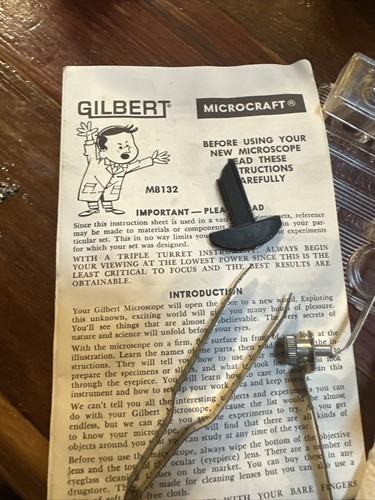 Vintage Gilbert Microcraft Microscope Set, Prepared Slides & Instructions ~ - Picture 4 of 11