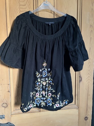 French Connection Black Embroidered Top 12