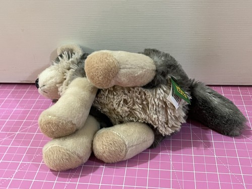 Mini 8 pollici cucciolo di lupo grigio legno Wild Republic peluche morbido imbottito animale - Foto 4 di 4