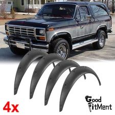 For Ford Bronco 1978-1996 4PCS 3.5" Matte Fender Flare Extra Wide Wheel Arches