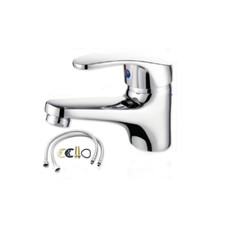 RUBINETTO MISCELATORE LAVELLO CUCINA CASA BAGNO LAVABO OTTONE CROMATO