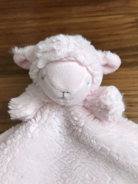Blankets and Beyond Pink Lamb Lovey Security Blanket Soft ...