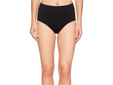 TYR Women's 240831 Solid High Waist Black Bikini Bottom Swimwear Size 14
