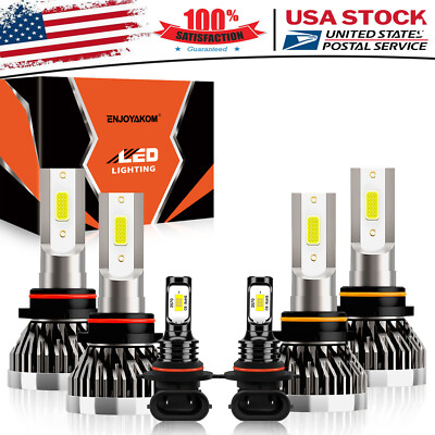 For BMW 530i 1994-1994 9005+9006+9145 LED Headlight Bulb Fog Light Hi Lo Beam