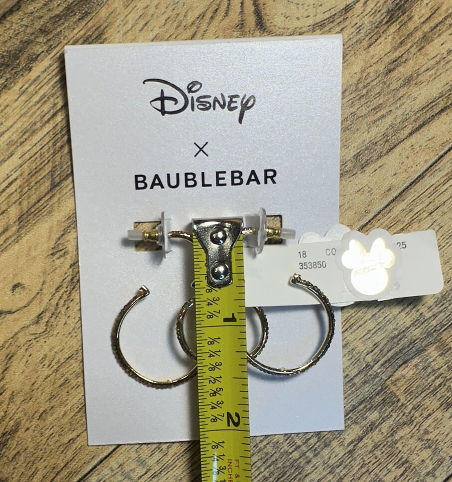 NEW Disney x Baublebar Mickey Mouse Outline Hoop Rainbow