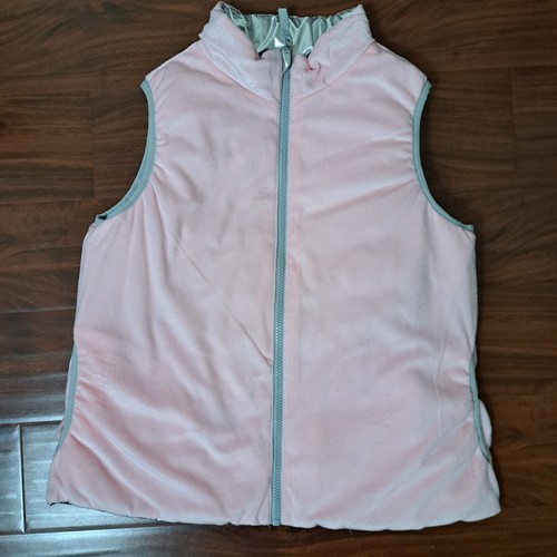 Wonder Nation Metallic & Pink Reversible Puffer Vest Girl's Size XL (14/16) - Picture 5 of 7