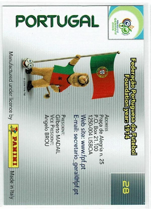 2006 Panini World Cup Portugal Team Card w/ Cristiano Ronaldo +