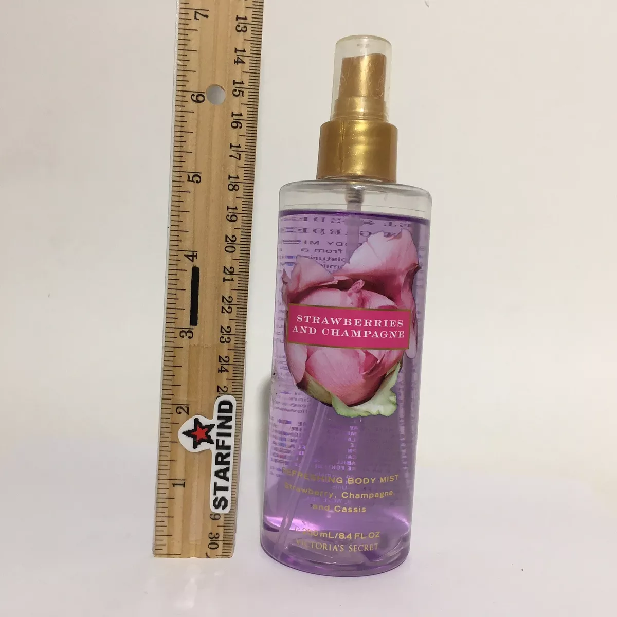 Victorias Secret Strawberries Champagne Fragrance Mist USED 8.4 oz Discontinued