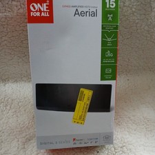 One For All Amplified Indoor Digital TV Aerial, Curved HDTV Antenna SV9430 Black