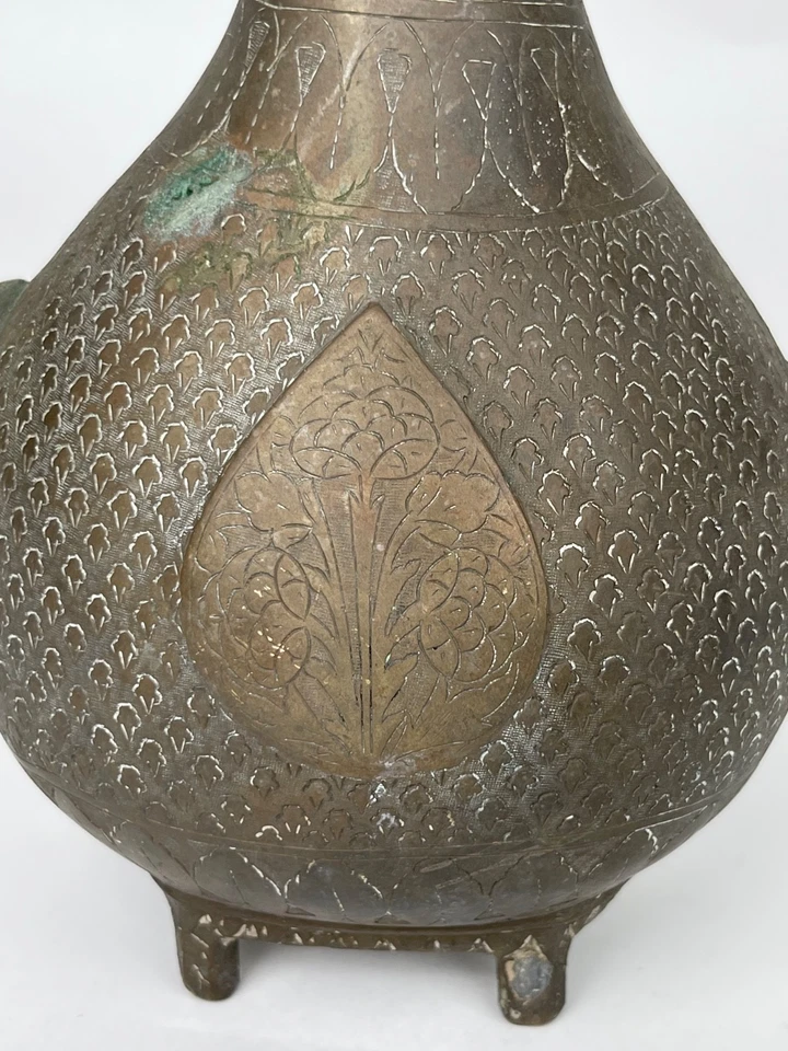 A Persian Hand Engraved Brass Pitcher - Image 4 of 4