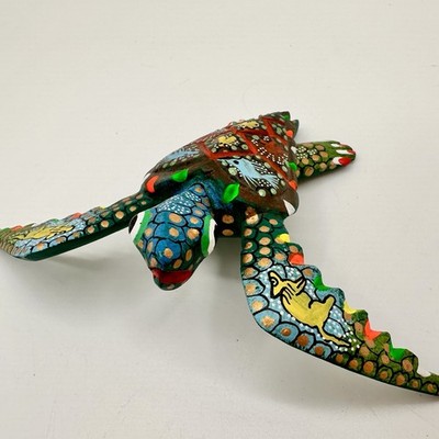 Oaxacan Wood Carving Victor Ramirez Sea Turtle Mexican Folk Art Alebrije Oaxaca