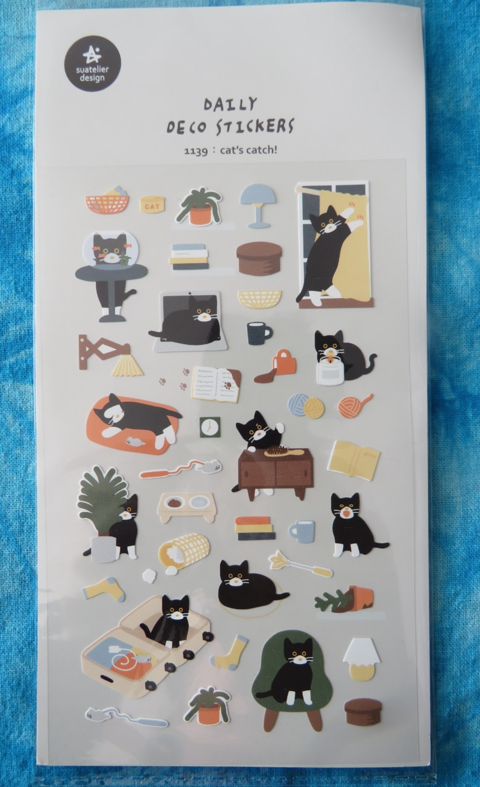 Suatelier Korean Cat Cats Tiny Scrapbooking Journalling Craft  Nylon Stickers