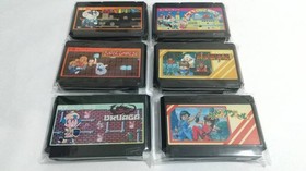 Famicom 6-Game Lot Namco Kernagoor Yo-Kai Douchuuki Super Chinese Mappy FC
