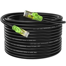 Outdoor Cat 7 Ethernet Cable 50ft, 26AWG Heavy-Duty Cat7 Networking Cord Patc...