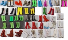 Barbie and Clone Sized Blue Orange Purple Pink Green Yellow Boots YOU PICK