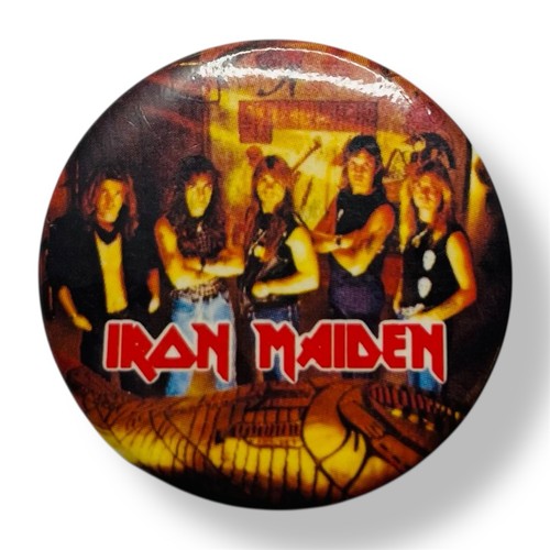 IRON MAIDEN BAND Vintage Pin Back 1984 Badge 1,5" - Bild 1 von 3