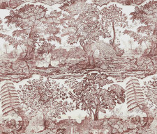 SANDERSON VORHANGSTOFF DESIGN Highgrove Toile 2 METER EICHE LEINENMISCHUNG